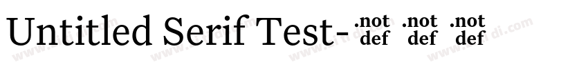 Untitled Serif Test字体转换